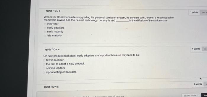 QUESTION 1 1 poin Successful first movers create