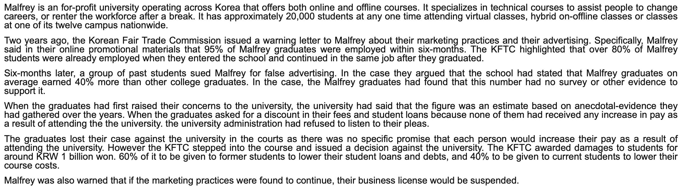 What legal institutions were involved in this