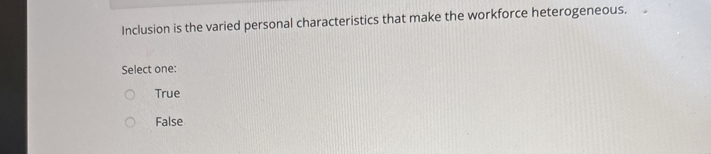Inclusion is the varied personal characteristics