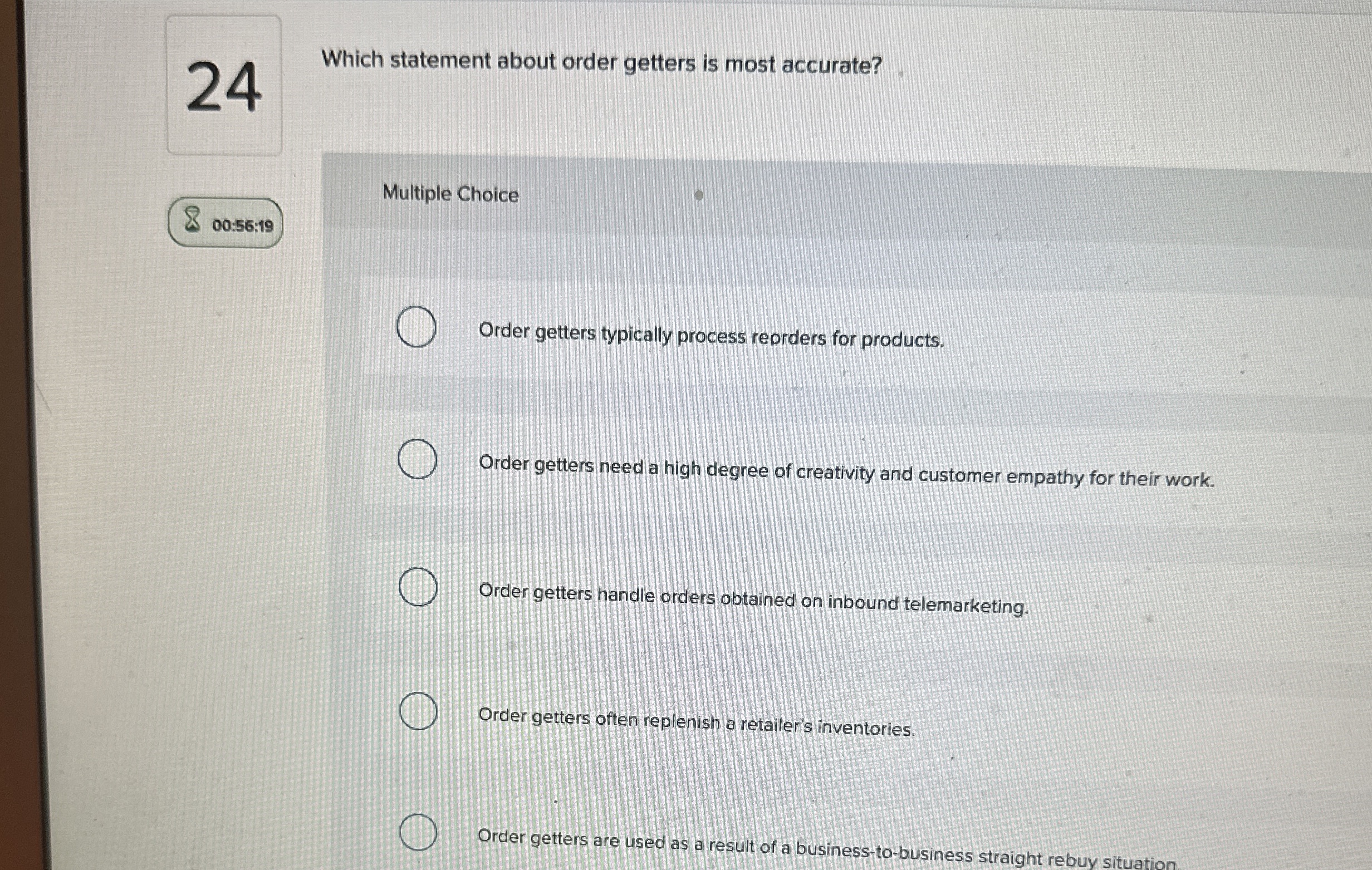 2 4 Which statement about order getters is most