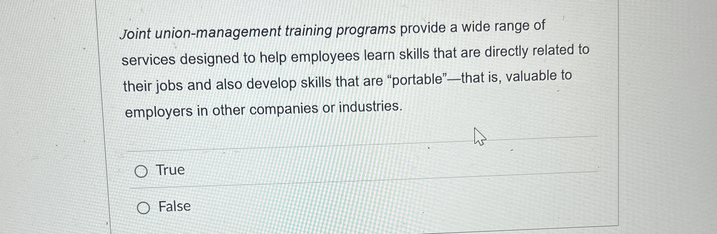 Joint union - management training programs