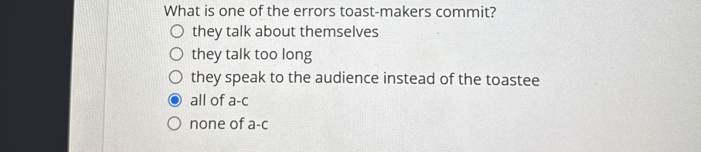 What is one of the errors toast - makers commit?