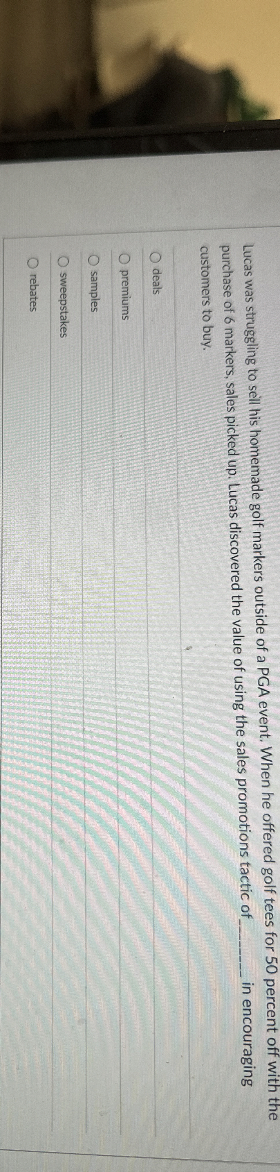 Lucas was struggling to sell his homemade golf