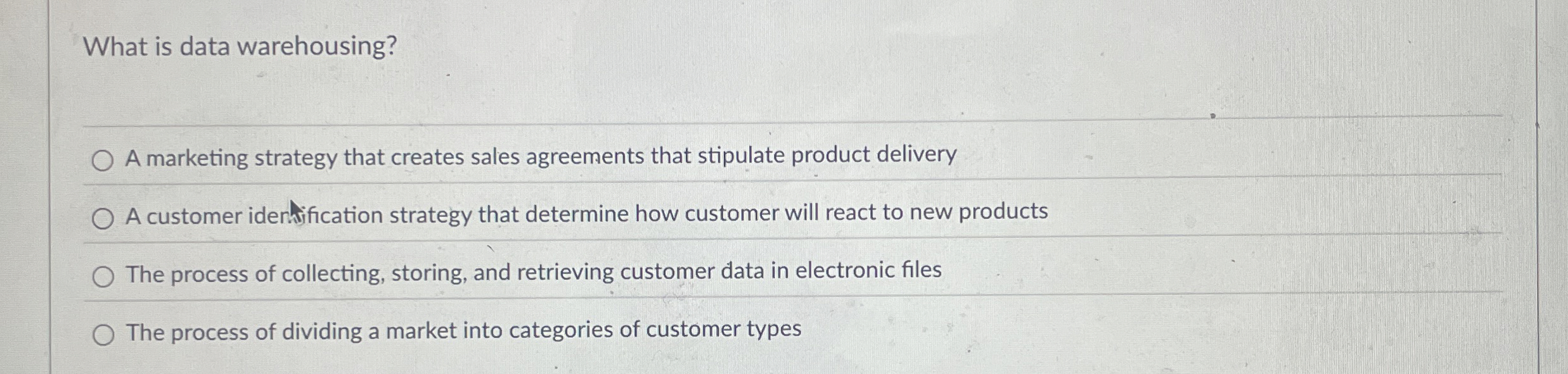What is data warehousing? A marketing strategy