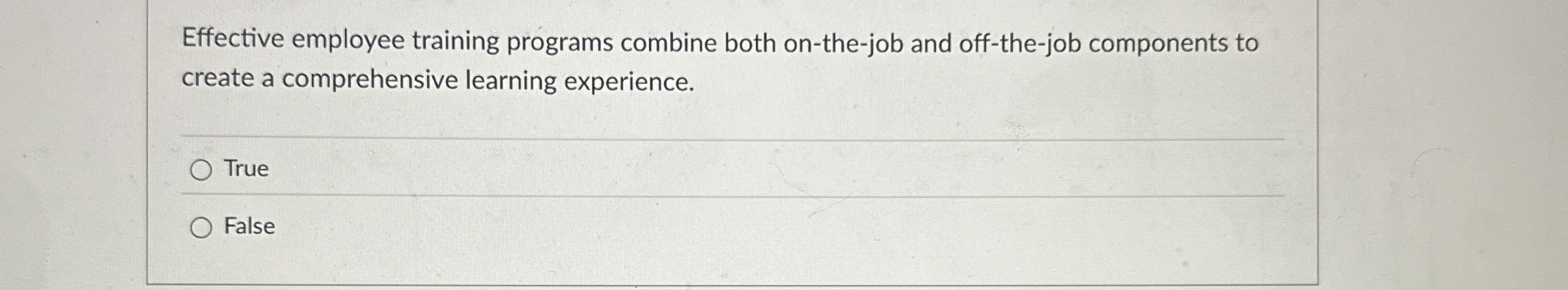 Effective employee training programs combine both