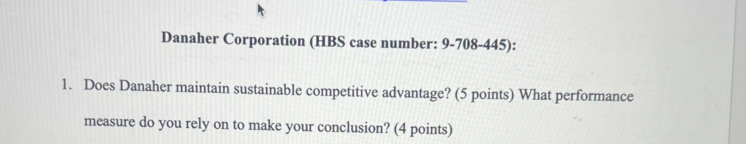 Danaher Corporation ( HBS case number: 9 - 7 0 8