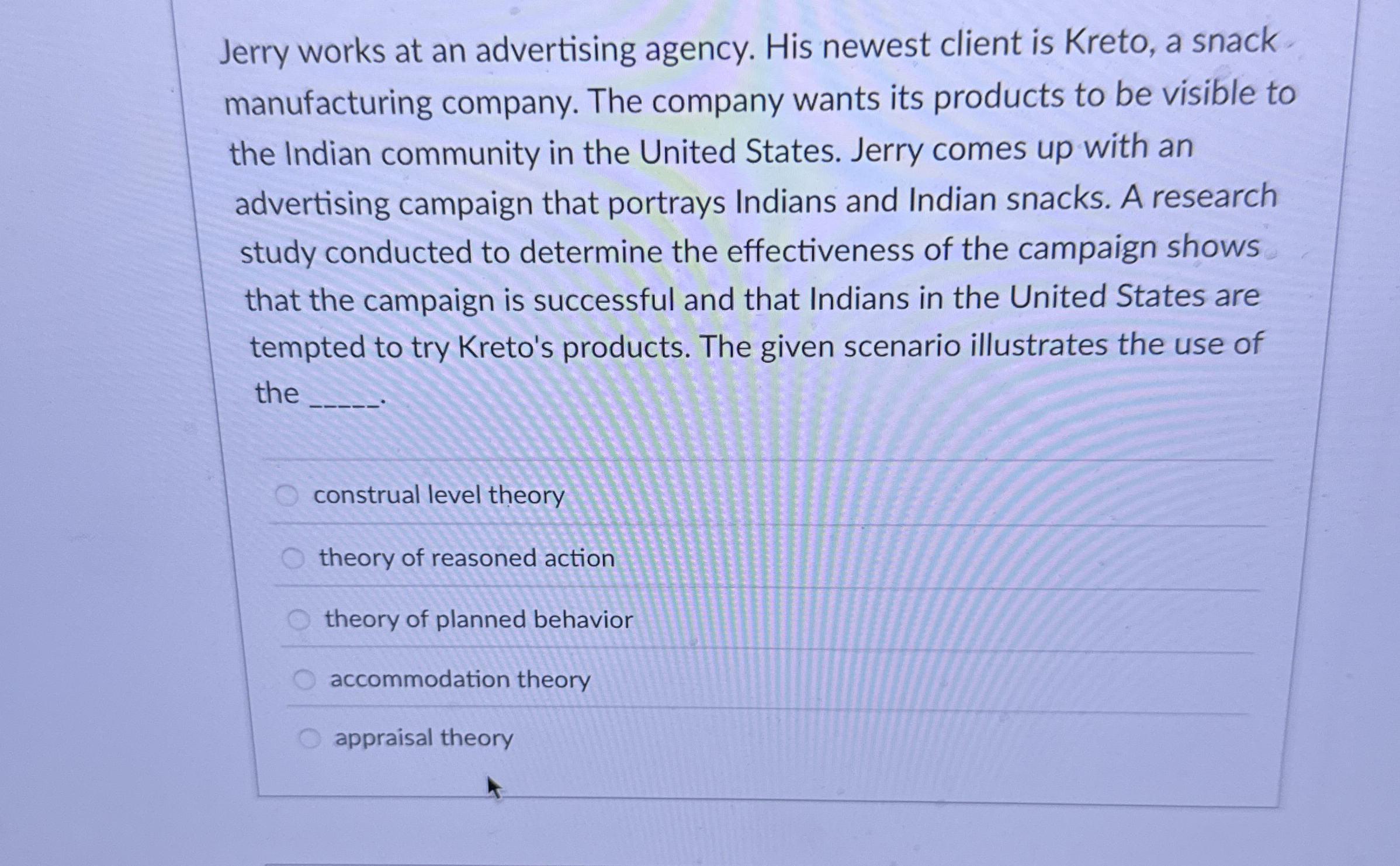 Jerry works at an advertising agency. His newest