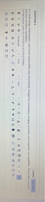 QUESTION 4 Spoints 9.3 Technology Globalization,