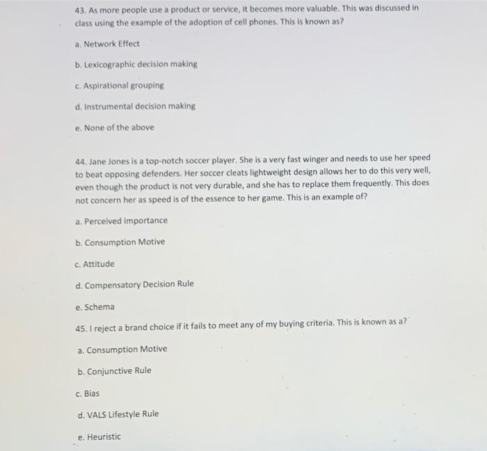 can you answer #45 please?? it was not answered.