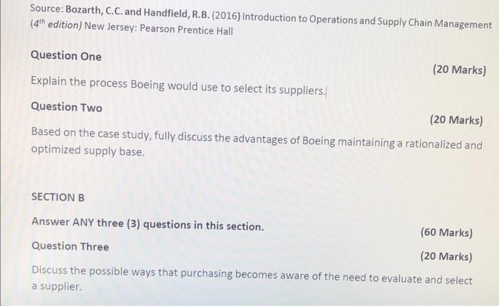 Section A Answer ALL questions in this section.