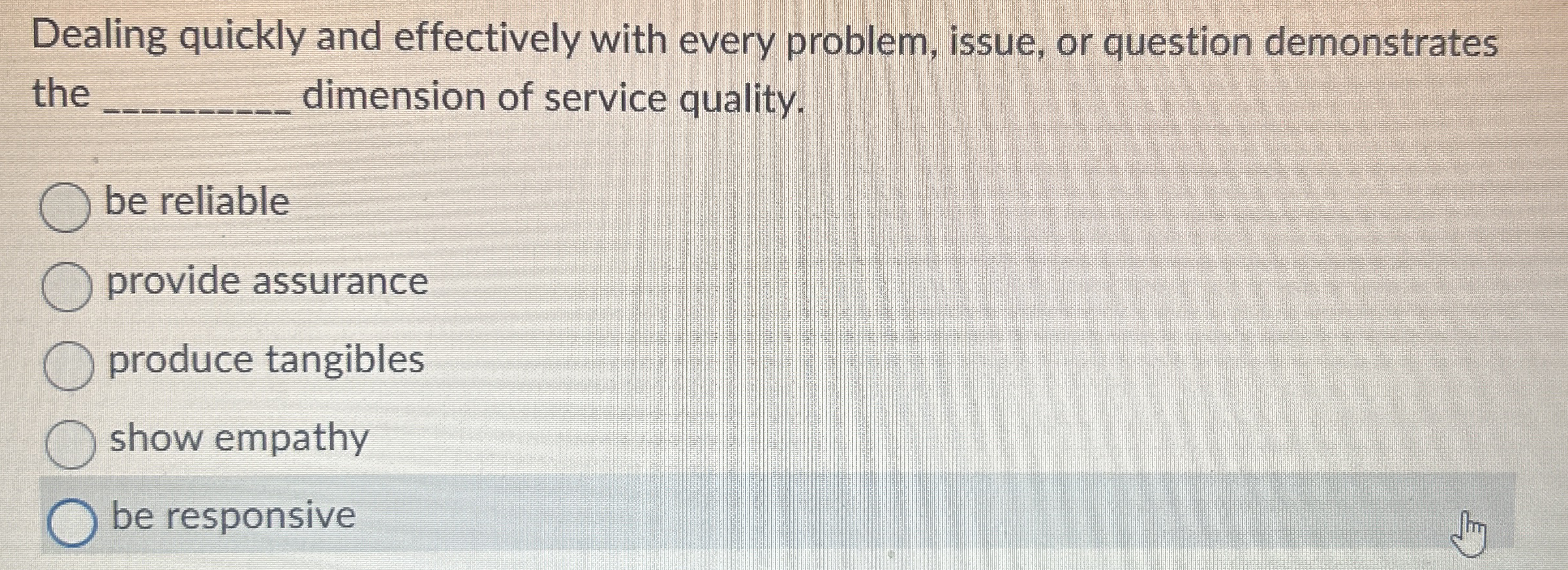 Dealing quickly and effectively with every