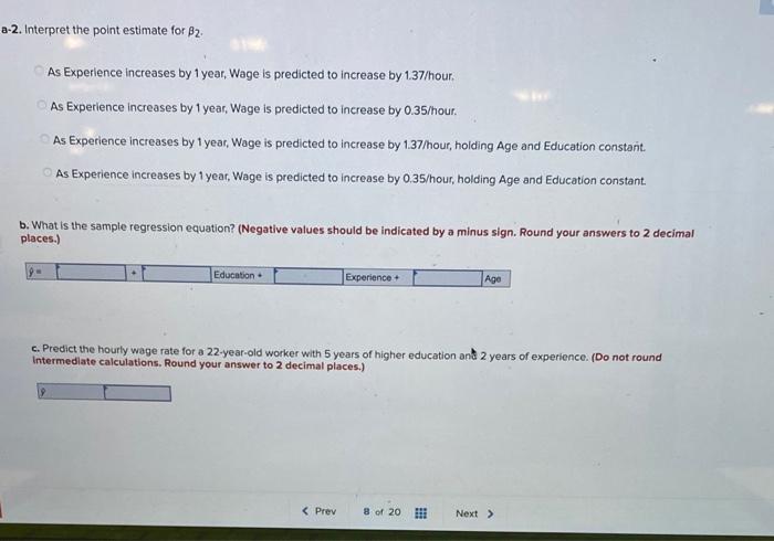Jsing data from 50 workers, a researcher