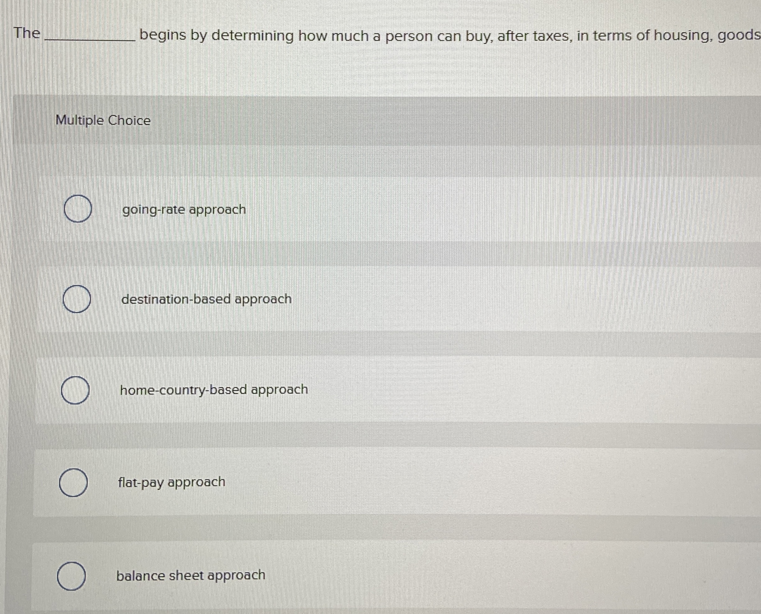 The q , begins by determining how much a person