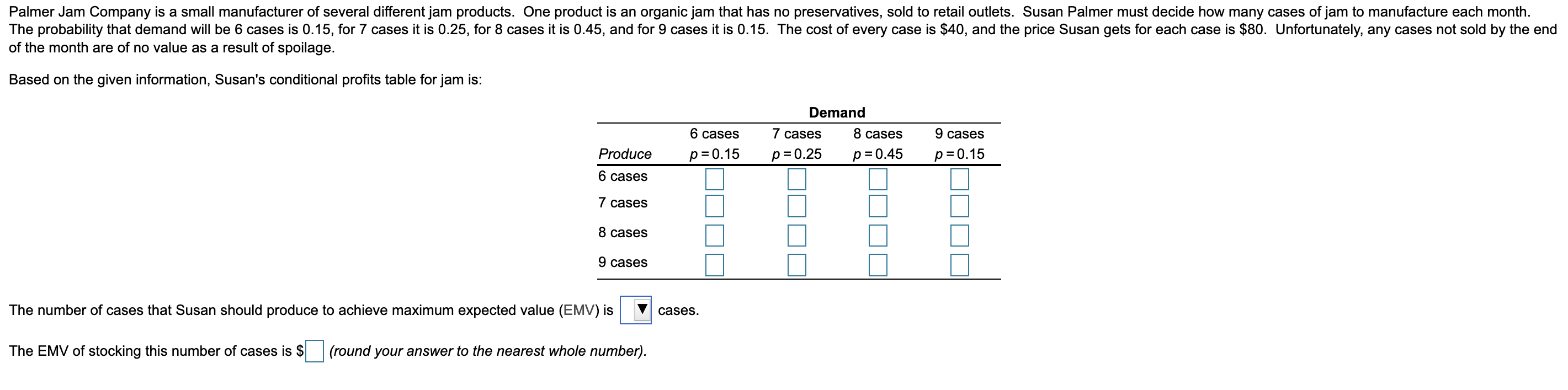 Palmer Jam Company is a small manufacturer of