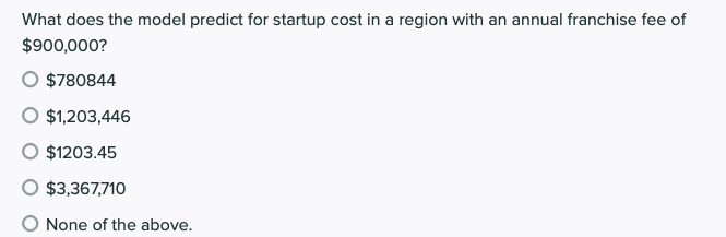 As the regional manager of a sandwich franchise