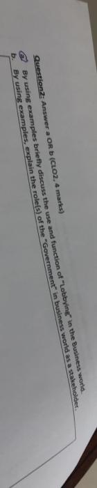 Question Answer a OR D (CLOZ, 4 marks) By using