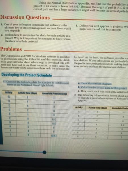 Need Help with only Question 1: A & B Using the