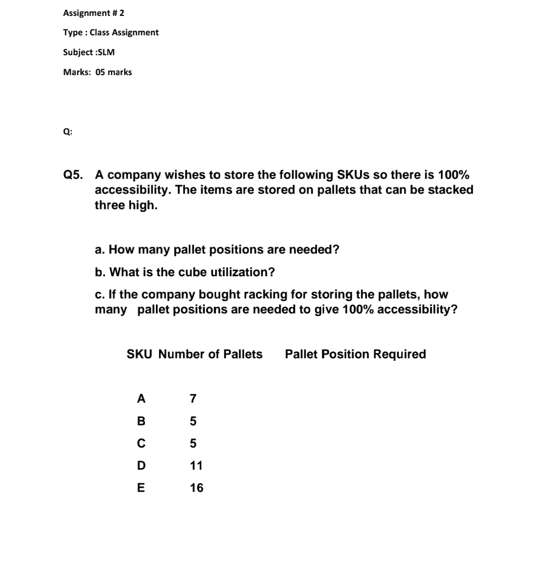 Assignment #2 Type : Class Assignment Subject