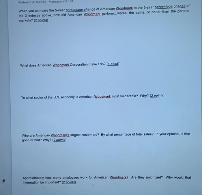 please help Professor A. Maiello Management 101