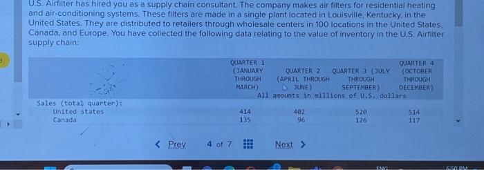 Problem 1 6 - 1 7 ( Algo ) The U . S . Airfilter