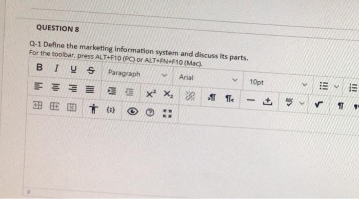 8 can you explain ! QUESTION 8 Q-1 Define the