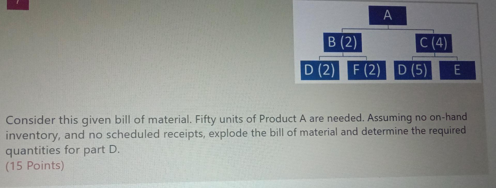 A B (2) IC (4) D (2) F (2) D (5) E Consider this