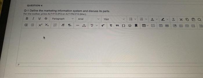 QUESTION 4 0-1 Define the marketing information
