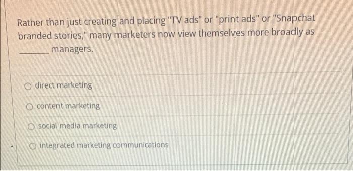 Rather than just creating and placing "TV ads" or