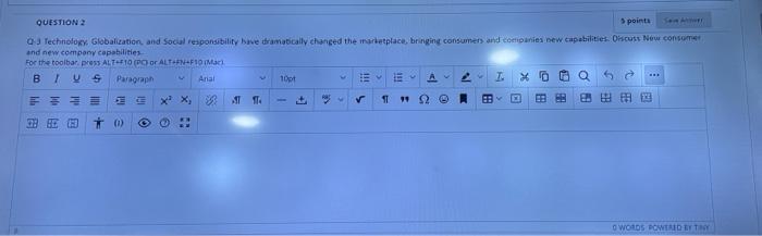 short answers QUESTION 2 5 points 03 Technology