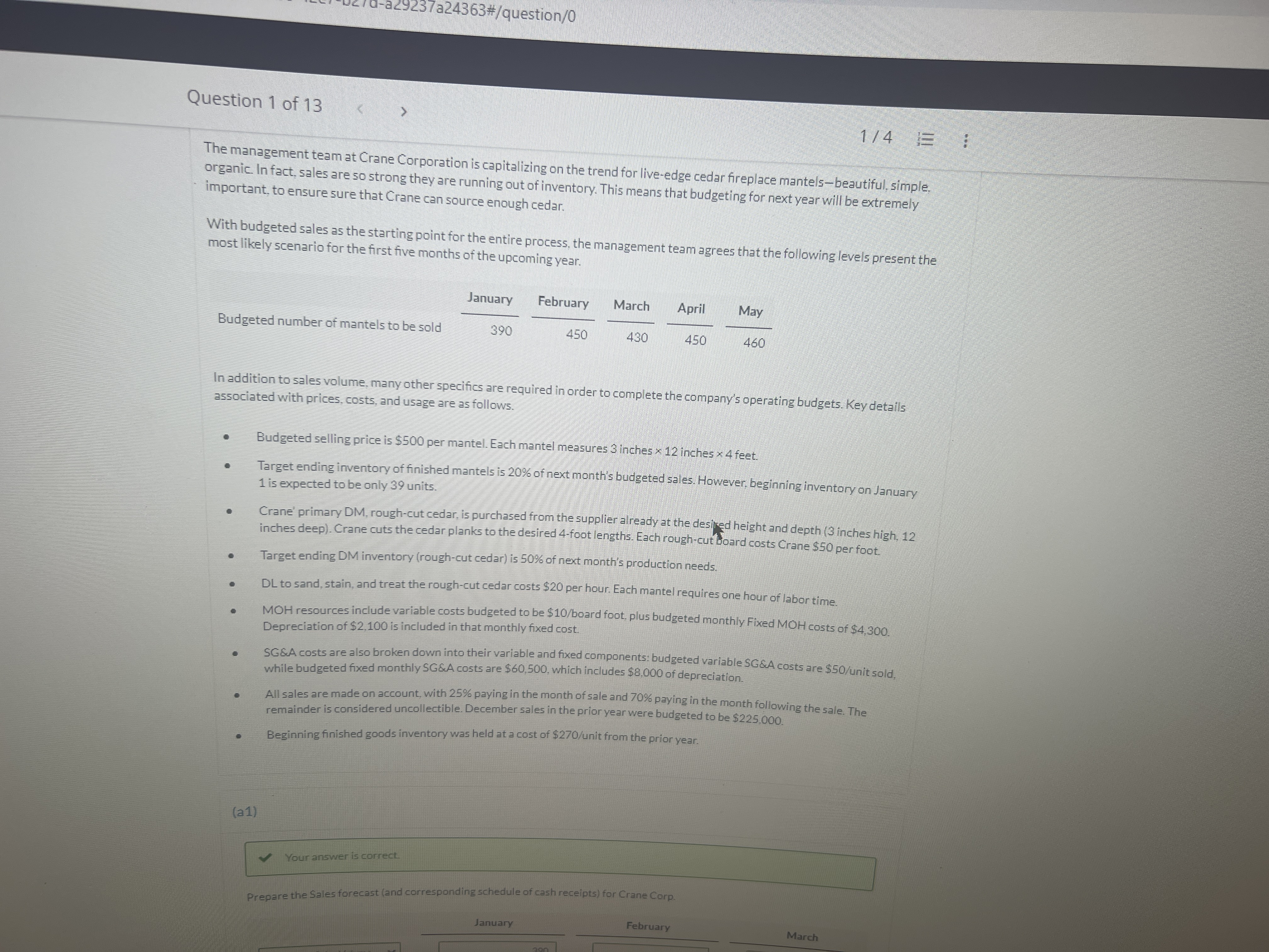 0-a29237a24363#/question/0 Question 1 of 13 1/4