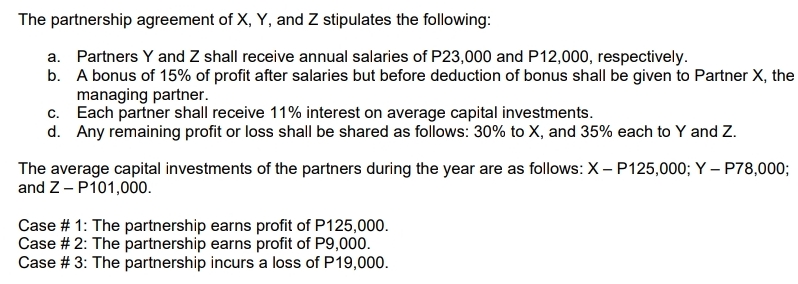 PARTNERSHIP OPERATION The partnership agreement