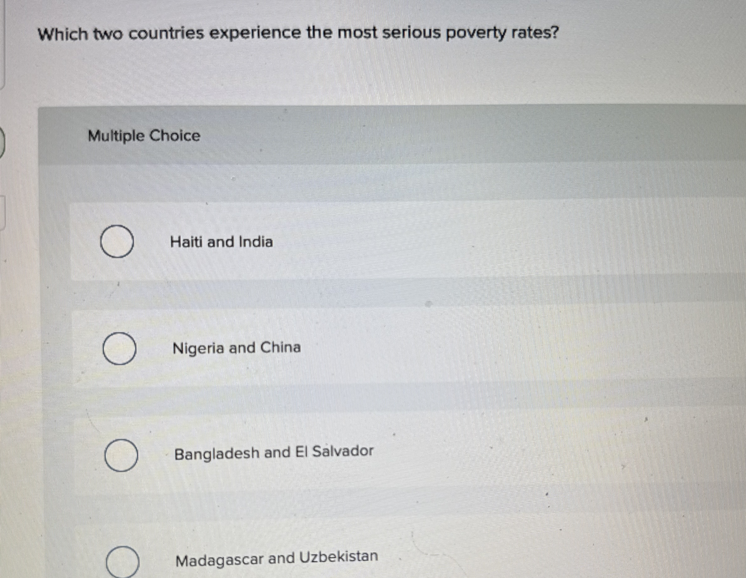 Which two countries experience the most serious