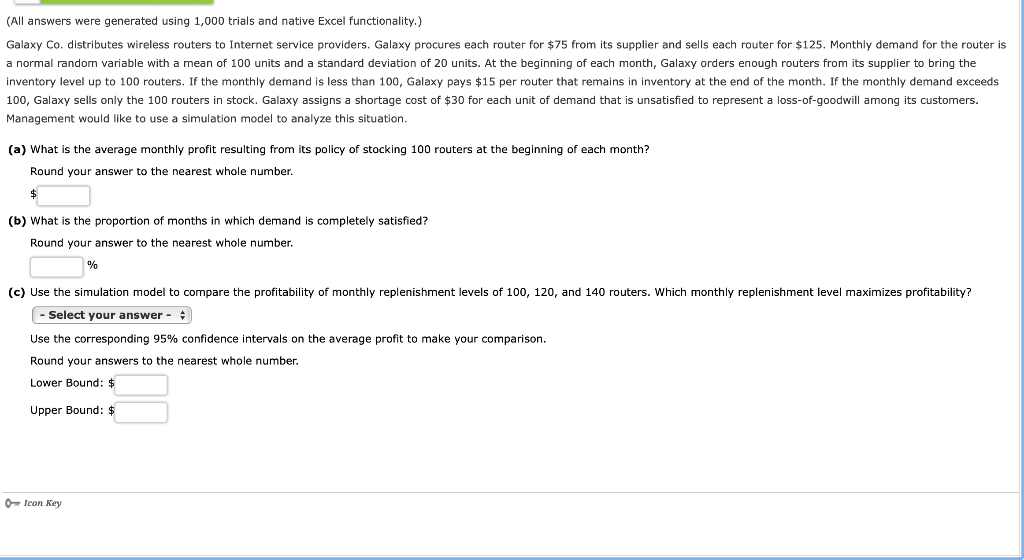 (All answers were generated using 1,000 trials