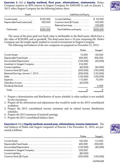 Please help me calculate the following: Exercise