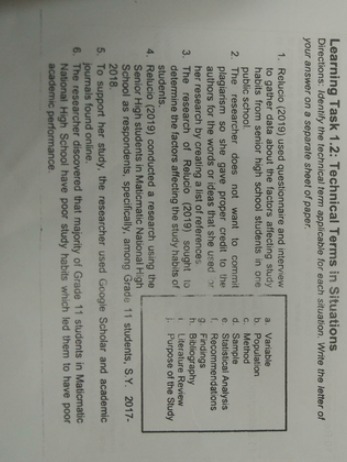 Learning Task 1.2: Technical Terms in Situations