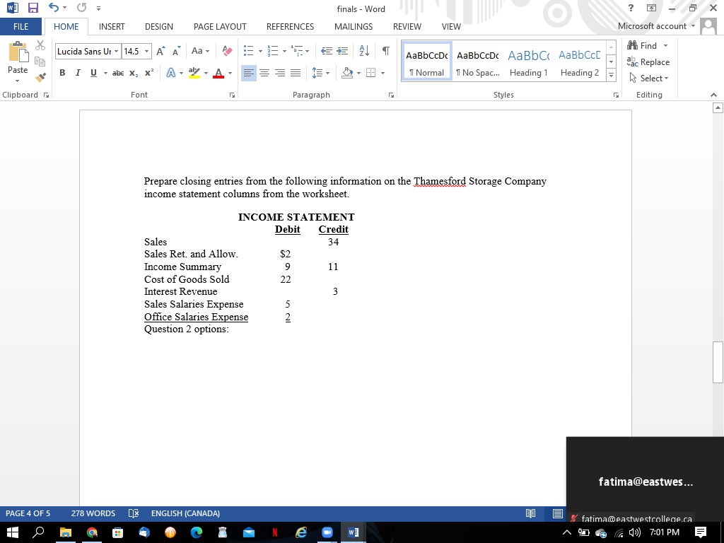finals - Word ? FILE HOME INSERT DESIGN PAGE