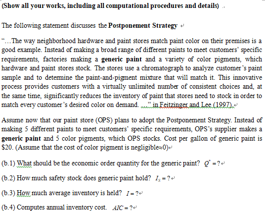 It's about computing economic order quantity,