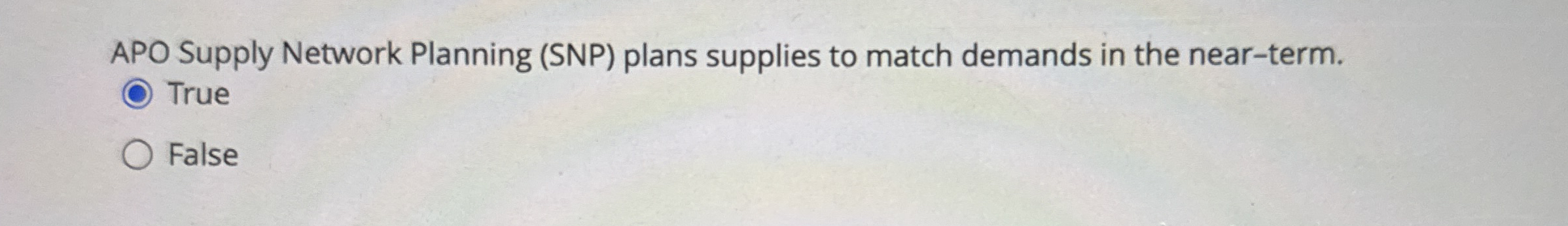 APO Supply Network Planning ( SNP ) plans