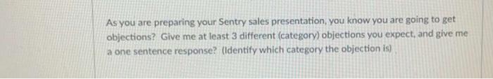 This is from a sales management course As you are