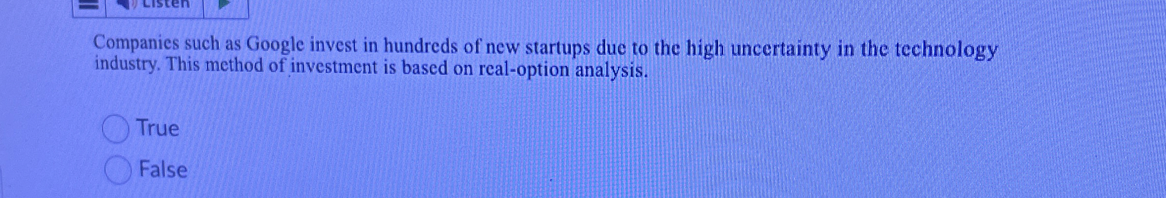Companies such as Google invest in hundreds of