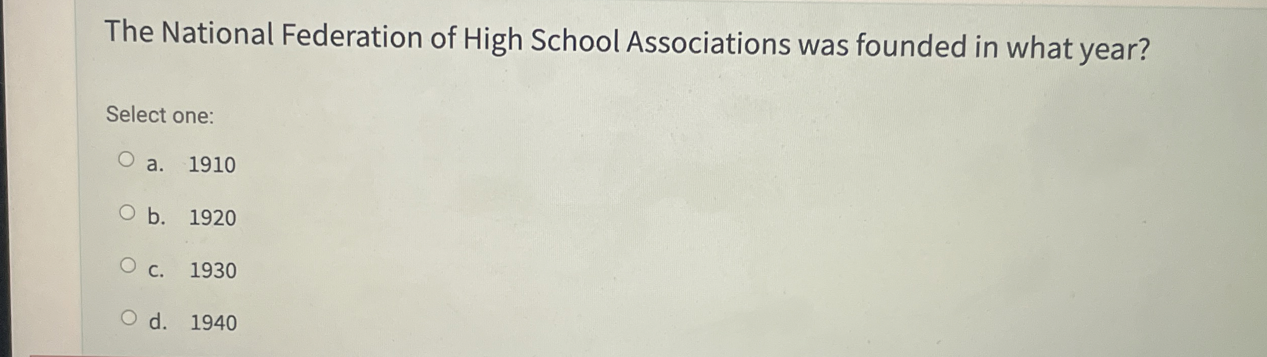 The National Federation of High School