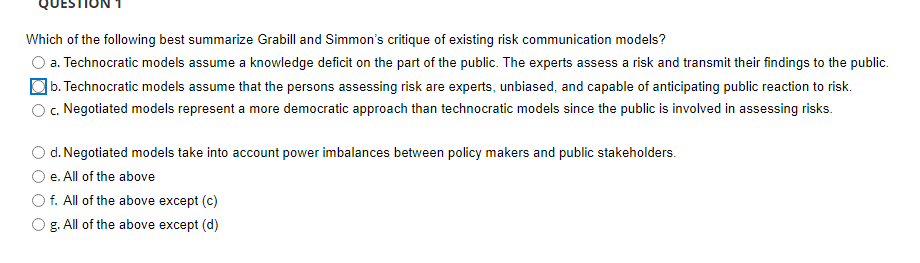 Which of the following best summarize Grabill and