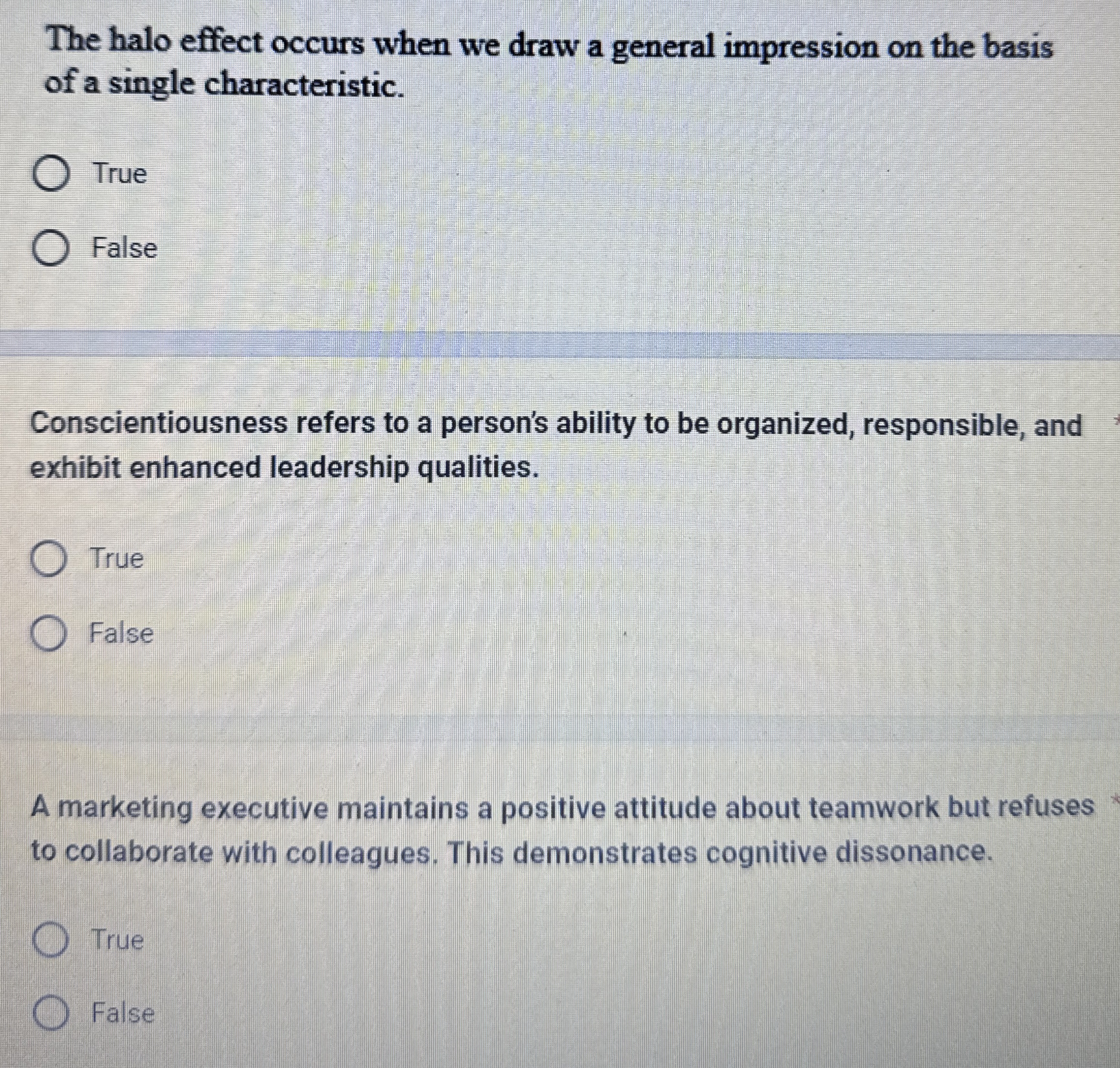 The halo effect occurs when we draw a general