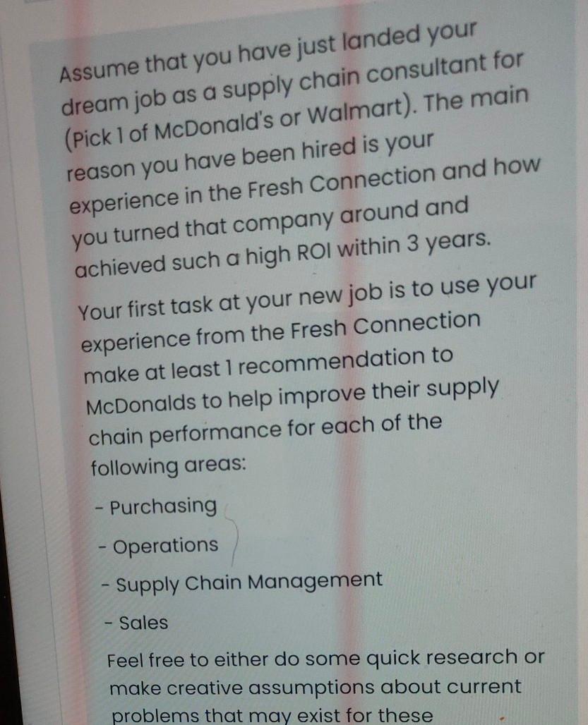 Assume that you have just landed your dream job