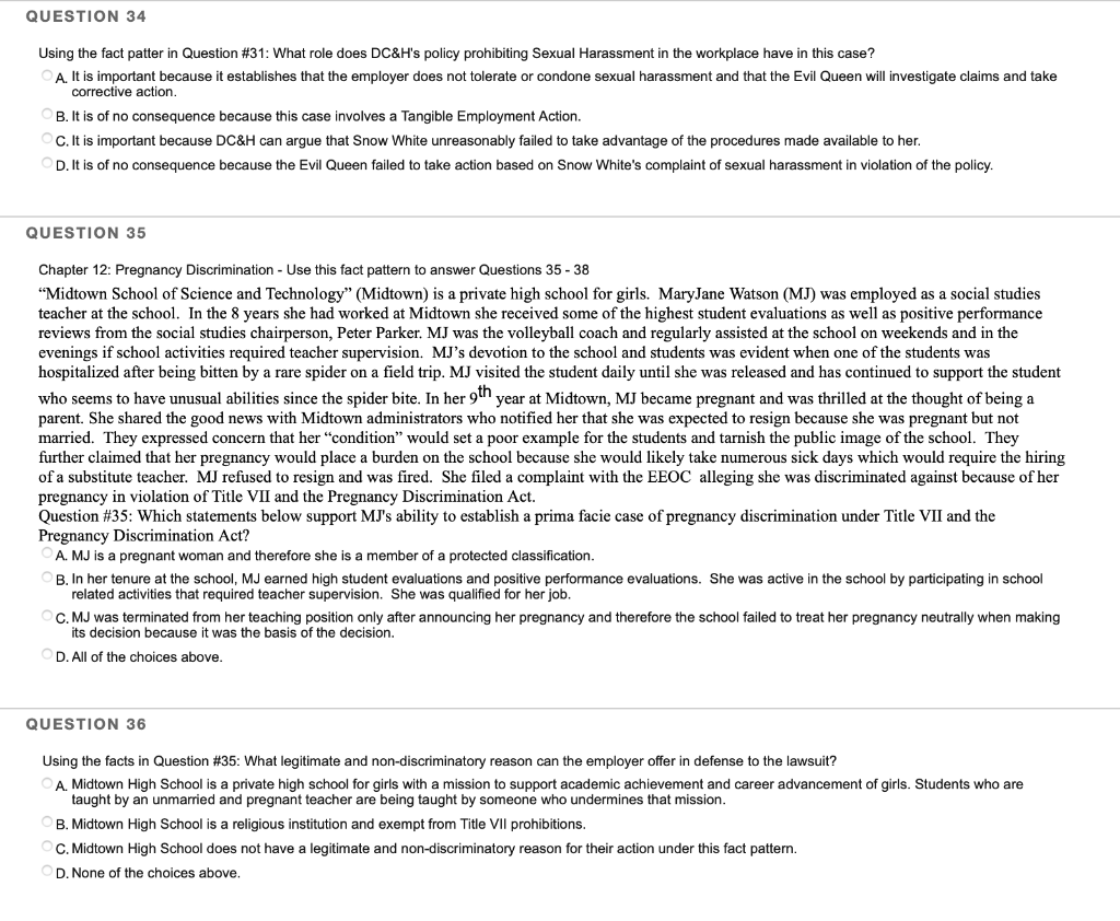 QUESTION 34 Using the fact patter in Question