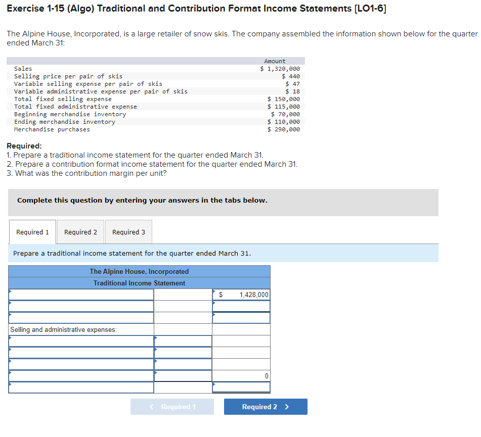 \fRequired 1 Required 2 Required 3 What was the