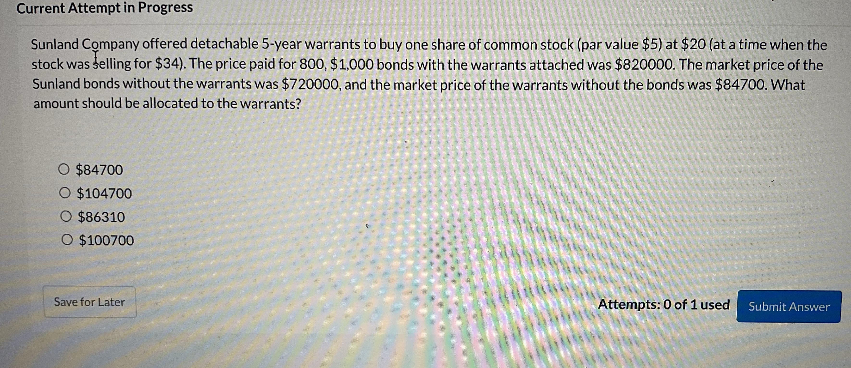 Please help. Am I adding market price and