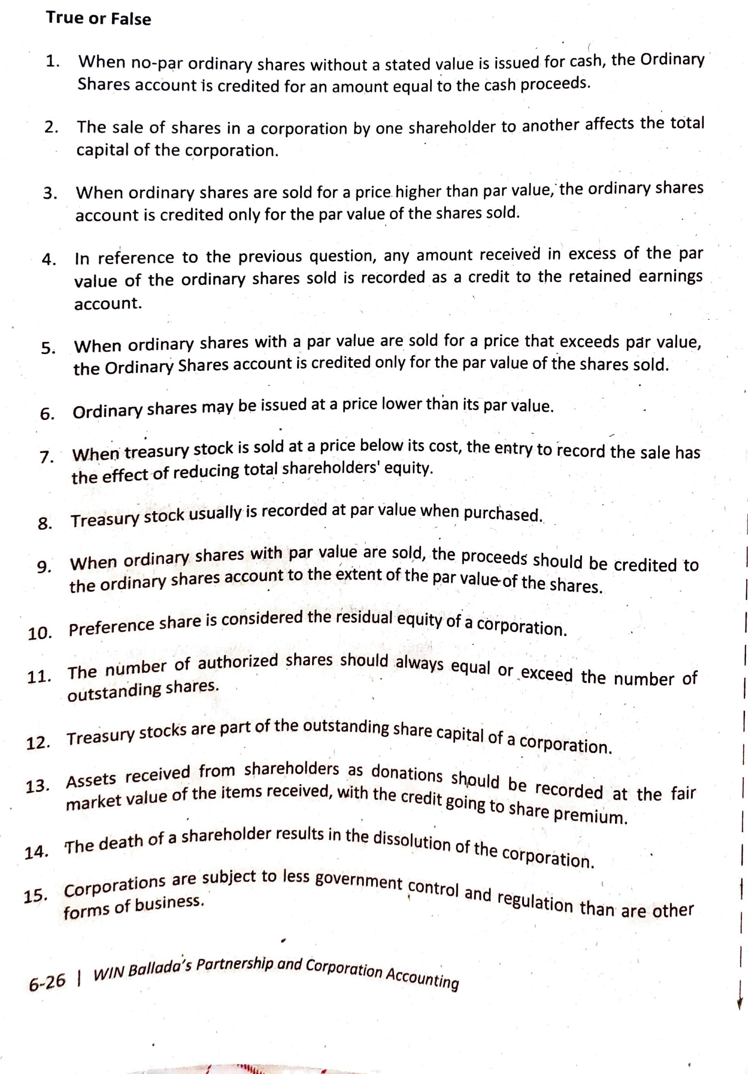 Required: True or False 33. The highest bidder in