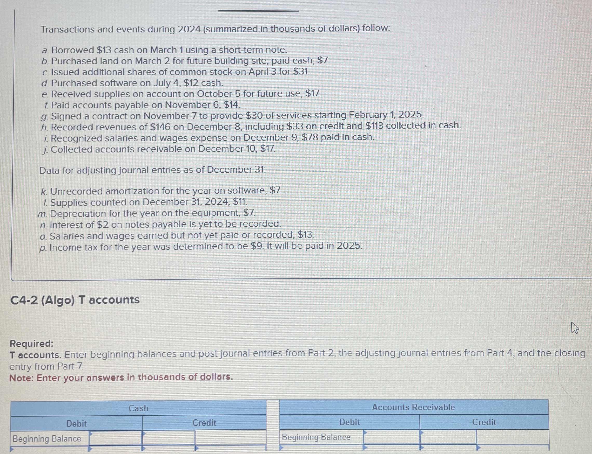 Transactions and events during 2 0 2 4 (