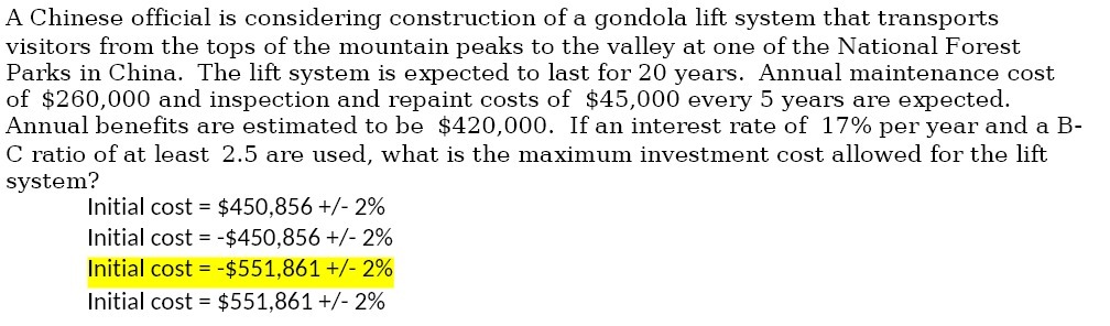 A Chinese official is considering construction of